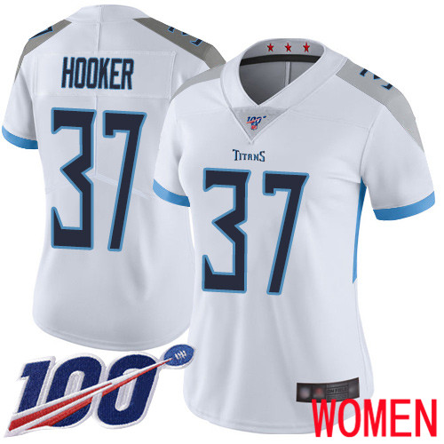 Tennessee Titans Limited White Women Amani Hooker Road Jersey NFL Football 37 100th Season Vapor Untouchable